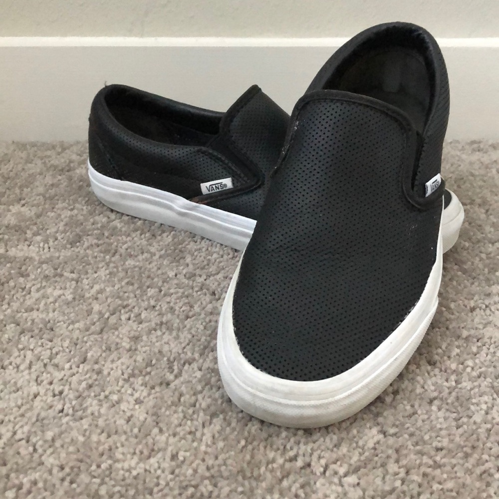 VANS Perforated Leather Slip-ons size 8